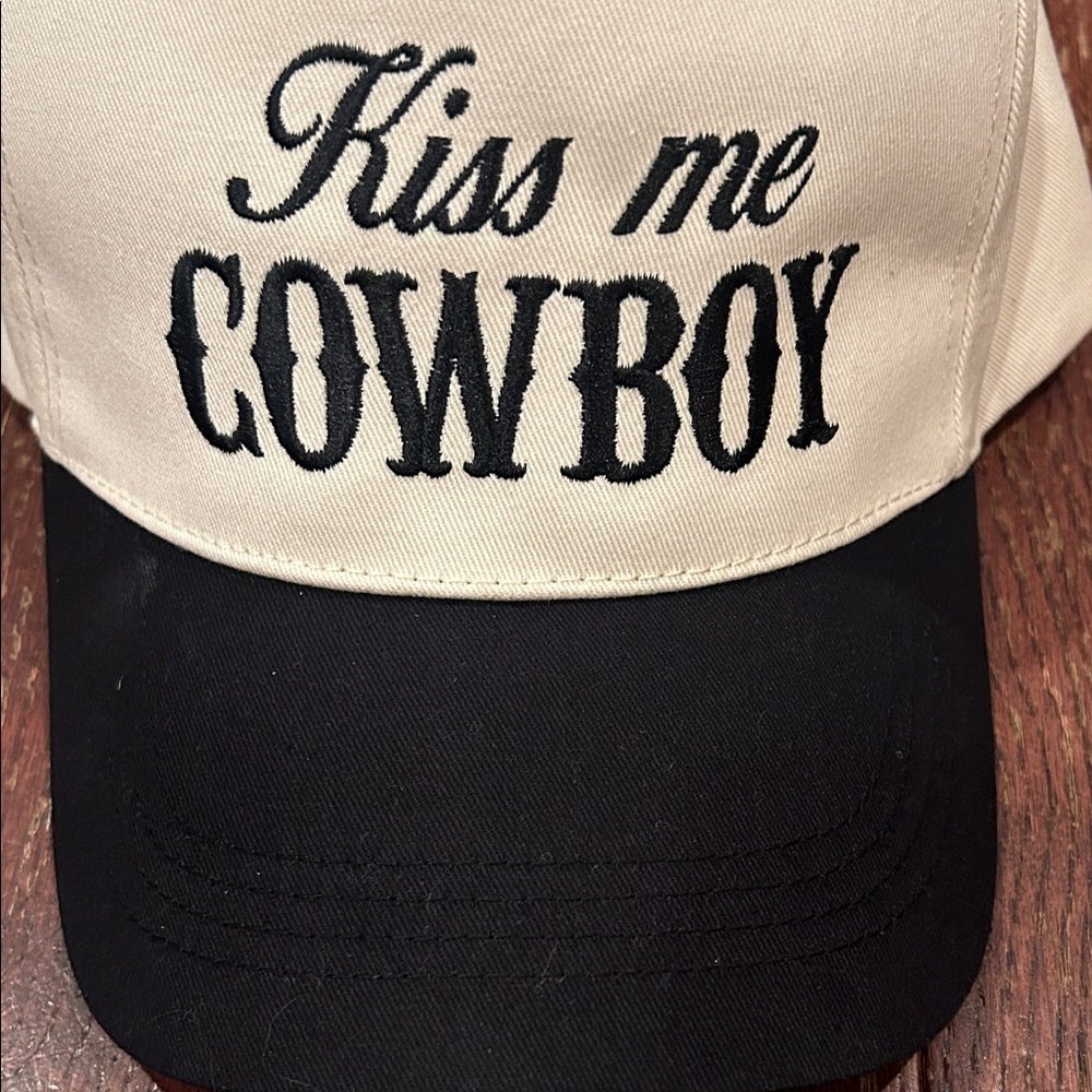 Kiss Me Cowboy Two-Tone Trucker Cap - Picture 3 of 9